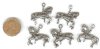 1 23mm Antique Silver Finish Carousel Horse Pendant